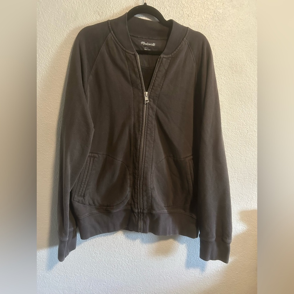 Madewell thick bomber zip up